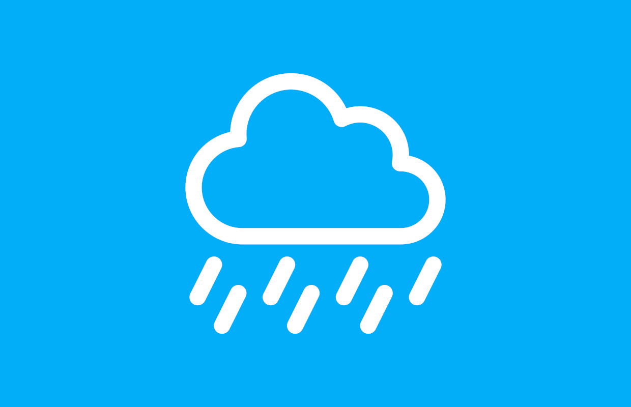 Obrazek przedstawia ikonę symbolizującą deszcz
