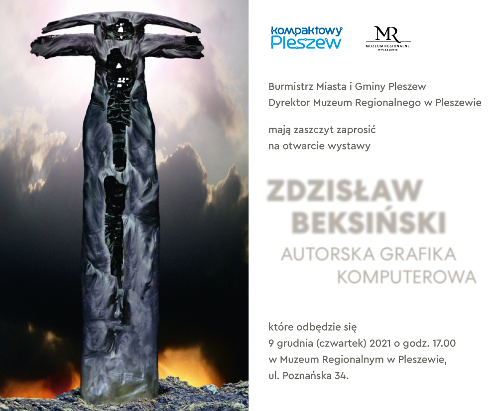 Plakat wydarzenia Beksiński grafika komputerowa