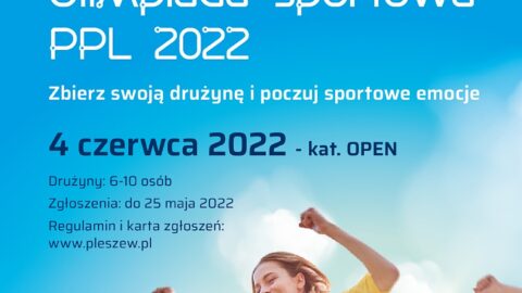 na plakacie widać informacje dotyczące Olimpiady PPL 2022