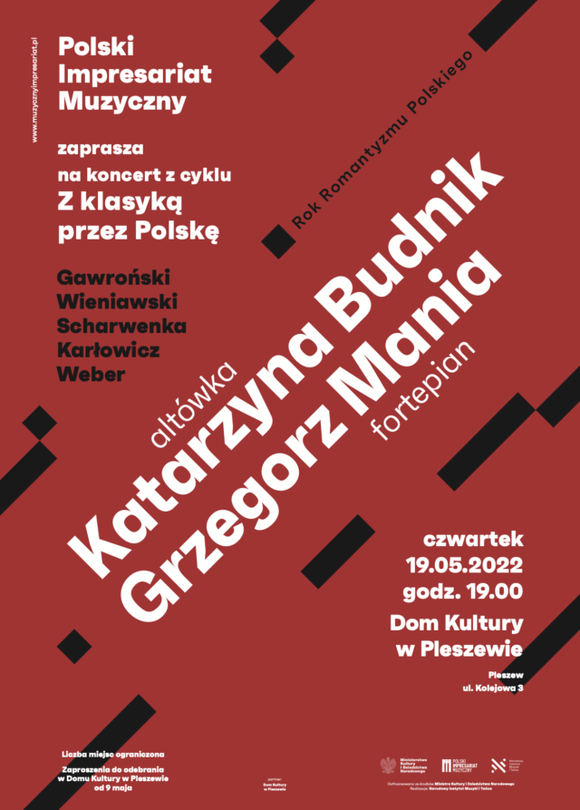 na plakacie widać szczegóły wydarzenia Polski Impresariat Muzyczny
