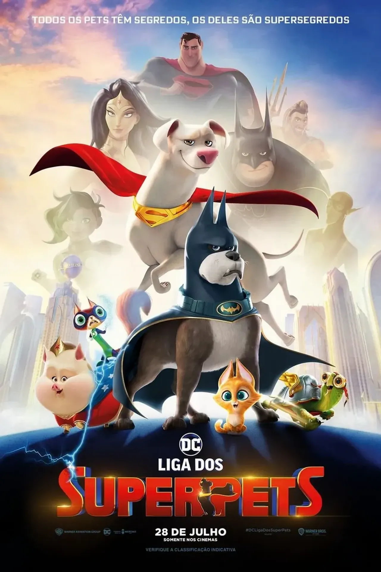 plakat DC Liga Superpets film animowany dla dzieci