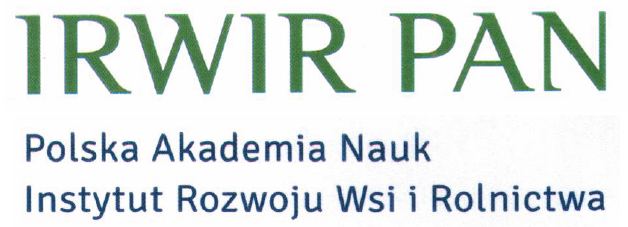 Logo Polskiej Akademii Nauk Instytut Rozwoju Wsi i Rolnictwa