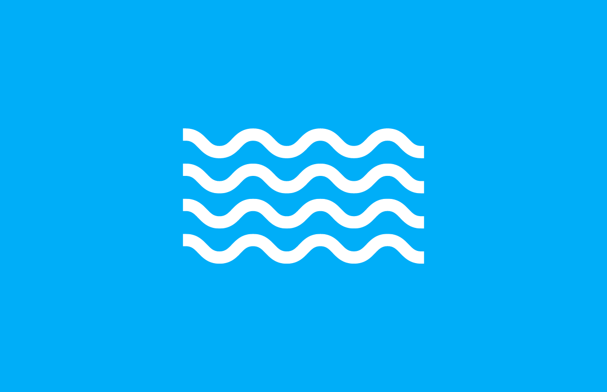 ikona wody na niebieskim tle