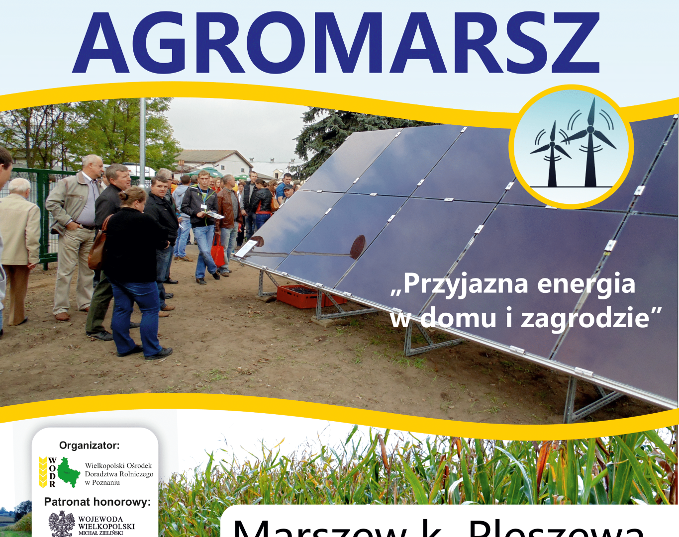 Plakat Jesiennych Targów Rolno-Ogrodniczych AGROMARSZ w Marszewie 2 października 2022