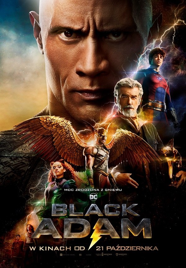 plakat filmu Black Adam emitowanego w Kinie Hel w Pleszewie