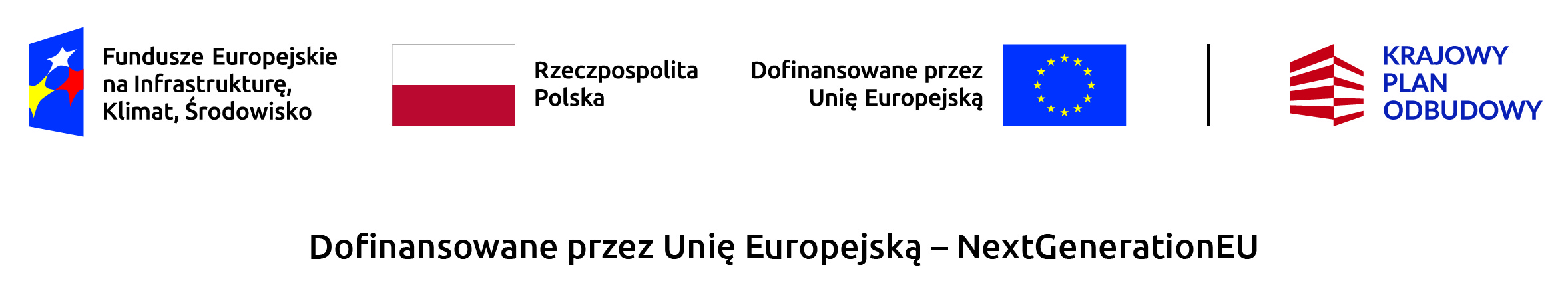 Logotypy dotyczące Czystego Powietrza i Funduszy Europejskich