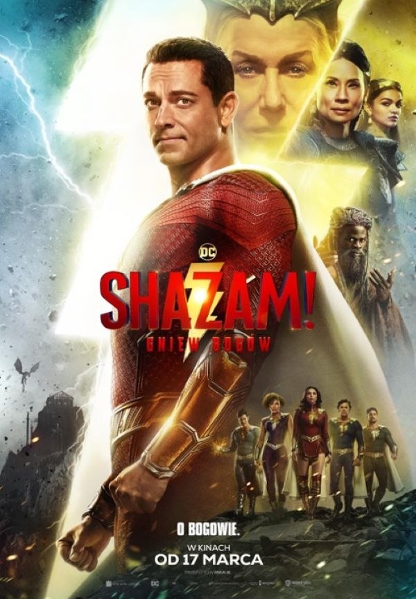 Plakat filmu SHAZAM! GNIEW BOGÓW - 2D Dubbing - PREMIERA emitowanego w kinie Hel w Pleszewie