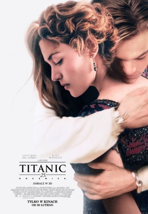 Plakat filmu Titanic 3D emitowanego w kinie Hel w Pleszewie.