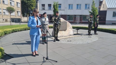 Uroczystość z okazji rocznicy wybuchu II wojny światowej na Placu Powstańców Wlkp. w Pleszewie.