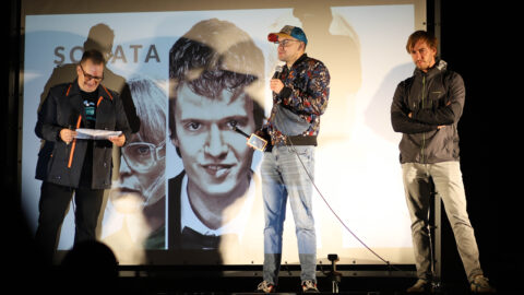 Występ twórcy filmu "Sonata" podczas II Bana Film Festivalu w Pleszewie.