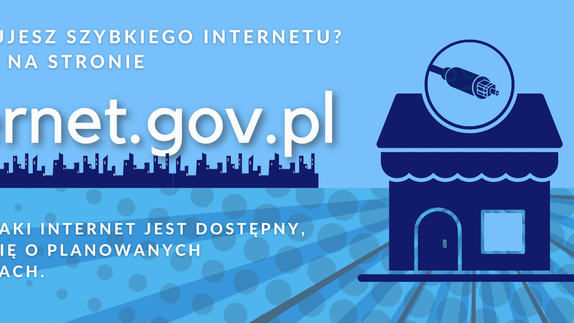 Baner reklamowy nowego portalu Ministerstwa Cyfryzacji "internet.gov.pl".