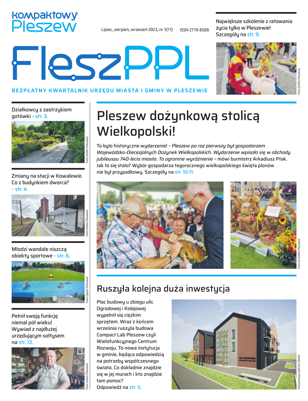 Okładka kwartalnika samorządowego Flesz PPL nr 3(11)/2023.