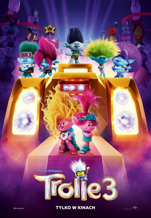 Plakat filmu TROLLE 3 - 2D dubbing - PREMIERA KRAJOWA emitowanego w kinie Hel w Pleszewie.