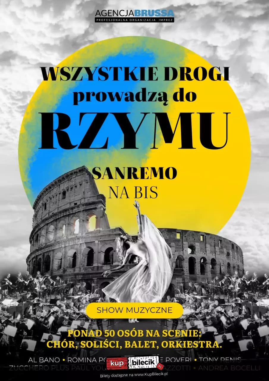 Plakat Koncertu noworocznego odbywającego się w Hali widowiskowo-sportowej w Pleszewie 12 stycznia 2024 roku o godzinie 19:00.