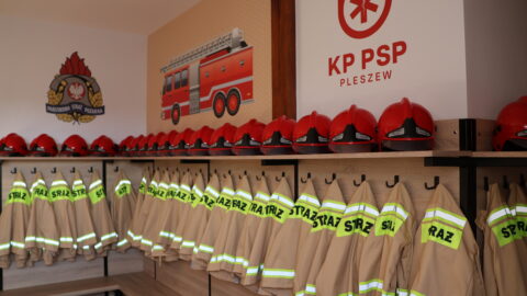 Prezentacja nowej sali "Ognik" w KP PSP w Pleszewie.