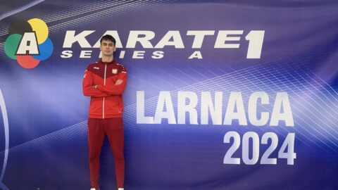 Występ zawodnika Pleszewskiego Klubu Karate w Lidze Swiatowej w Larnace.