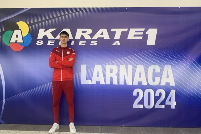 Występ zawodnika Pleszewskiego Klubu Karate w Lidze Swiatowej w Larnace.