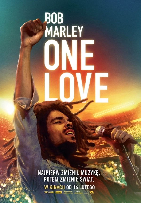 Plakat filmu BOB MARLEY: ONE LOVE - 2D napisy emitowanego w kinie Hel w Pleszewie.