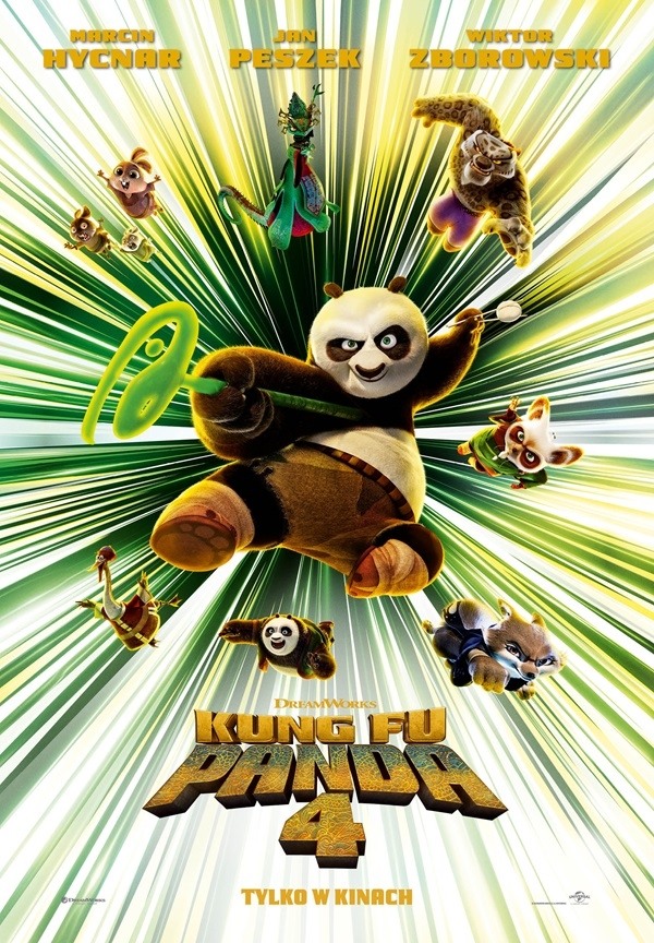 Plakat filmu KUNG FU PANDA 4 - 2D dubbing - PREMIERA KRAJOWA emitowanego w kinie Hel w Pleszewie.