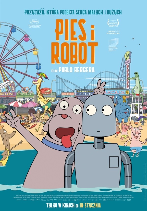 Plakat filmu PIES i ROBOT - 2D dubbing emitowanego w kinie Hel w Pleszewie.