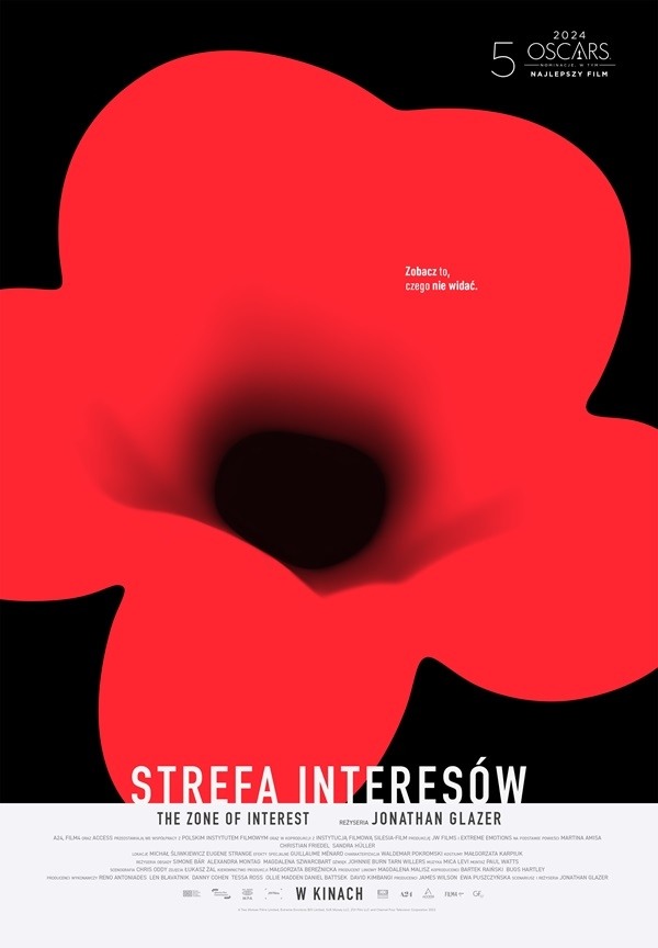 Plakat filmu STREFA INTERESÓW - 2D napisy emitowanego w kinie Hel w Pleszewie.