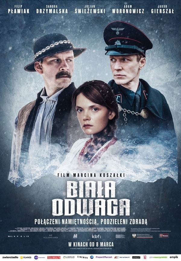 Plakat filmu BIAŁA ODWAGA - 2D emitowanego w kinie Hel w Pleszewie.
