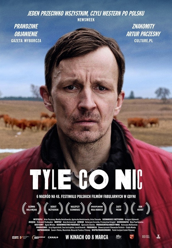 Plakat filmu TYLE CO NIC - 2D emitowanego w kinie Hel w Pleszewie.