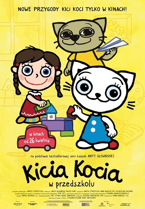 Plakat filmu KICIA KOCIA W PRZEDSZKOLU - 2D dubbing - PREMIERA KRAJOWA emitowanego w kinie Hel w Pleszewie.