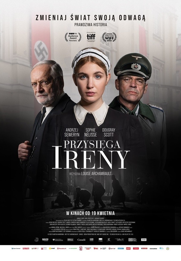 Plakat filmu PRZYSIĘGA IRENY - 2D napisy emitowanego w kinie Hel w Pleszewie.