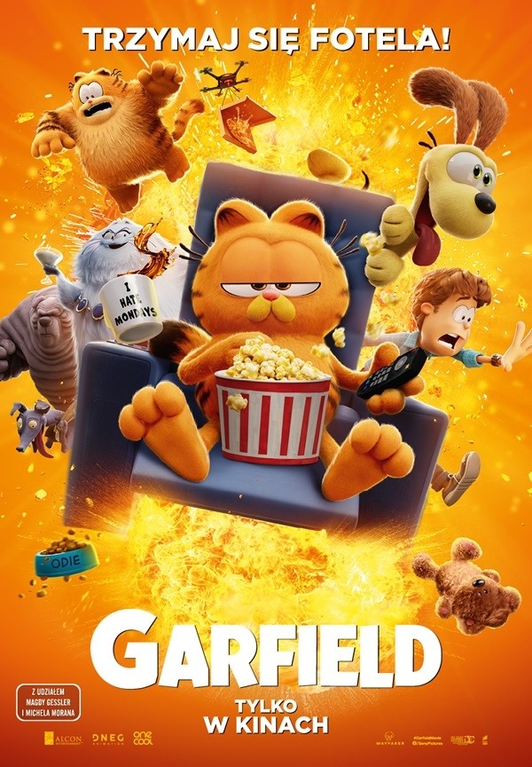 Plakat filmu GARFIELD - 2D dubbing - PREMIERA KRAJOWA emitowanego w kinie Hel w Pleszewie.