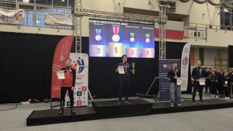 Zdobywcy medali podczas Mistrzostw Polski WKF Karate.