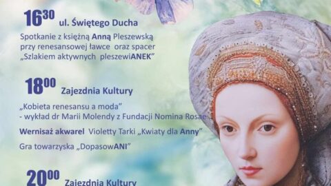 Plakat imienin Anny odbywających się w Zajezdni Kultury w Pleszewie 26 lipca 2024 r.