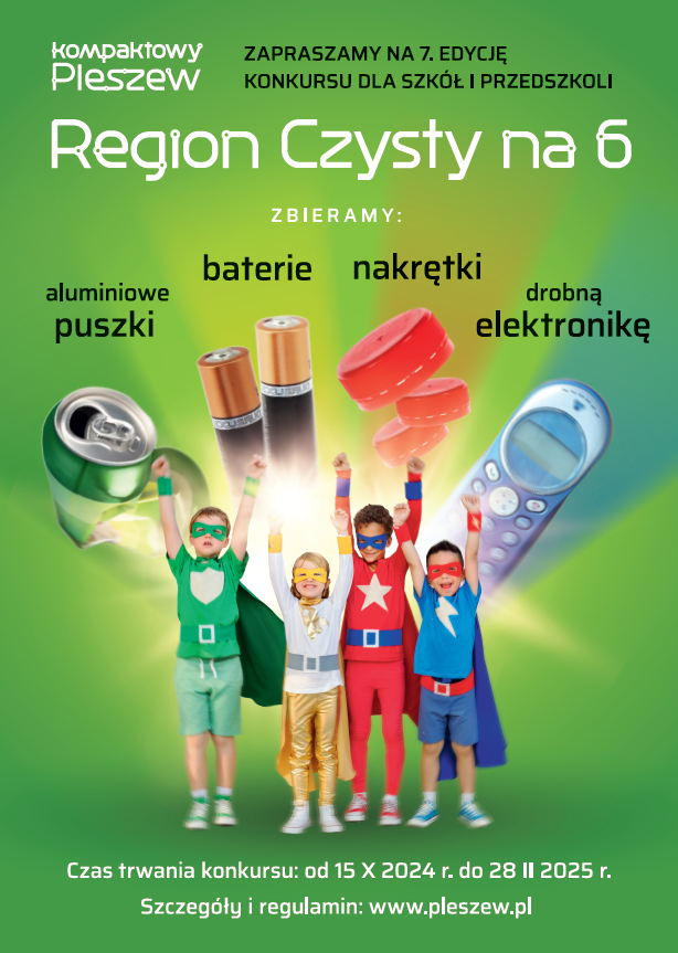 Plakat konkursu Region Czysty na 6