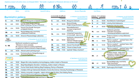 Kulturalne Menu na listopad 2024 r.