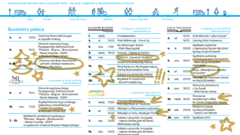 Menu kulturalne na grudzień 2024.