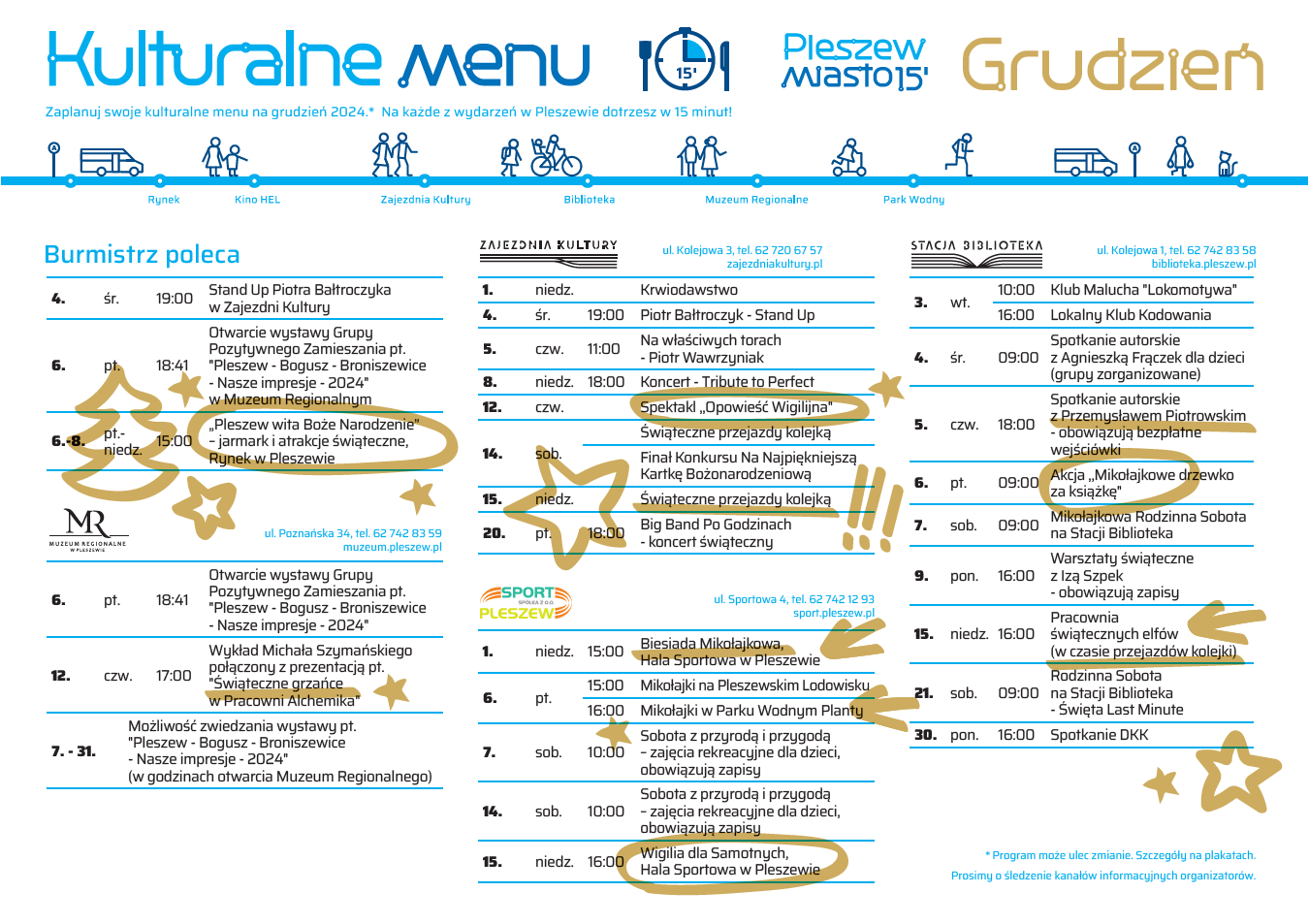 Menu kulturalne na grudzień 2024.