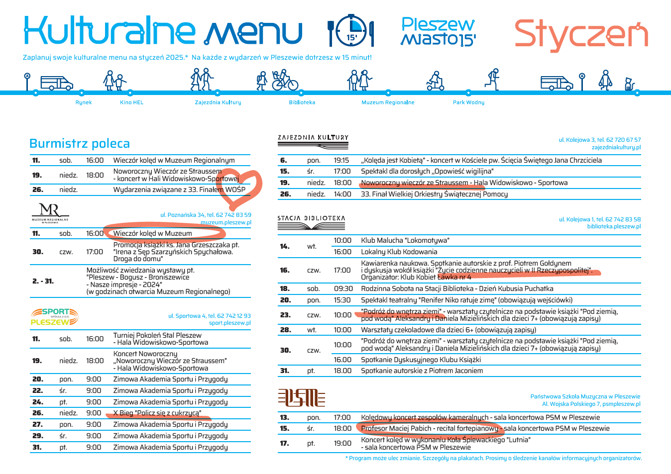 Kulturalne Menu na styczeń 2025 r.