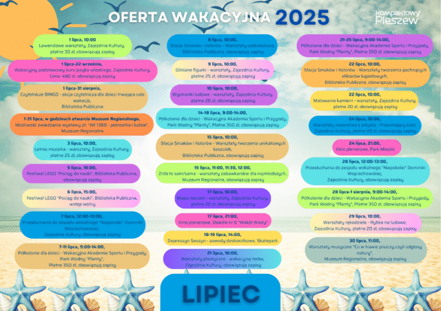 oferta wakacyjna MiG Pleszew na lipiec 2025