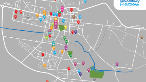 Ulotka z mapą usług społecznych w MiG Pleszew