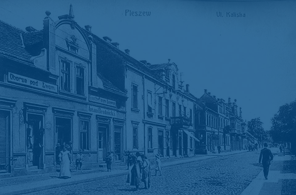 Zdjęcie przedstawia Pleszew w okresie międzywojennym