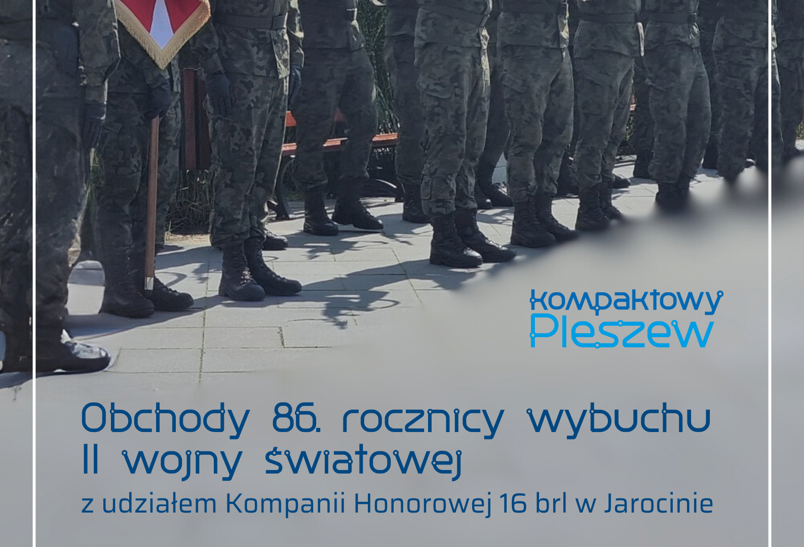 Plakat obchodów rocznicy II wojny światowej w Pleszewie.