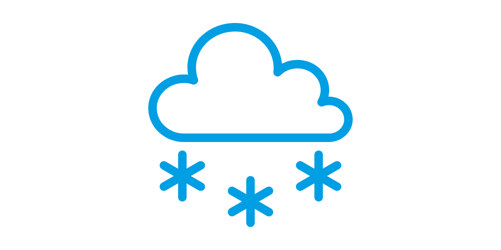 Obrazek przedstawia ikonę symbolizującą śnieg