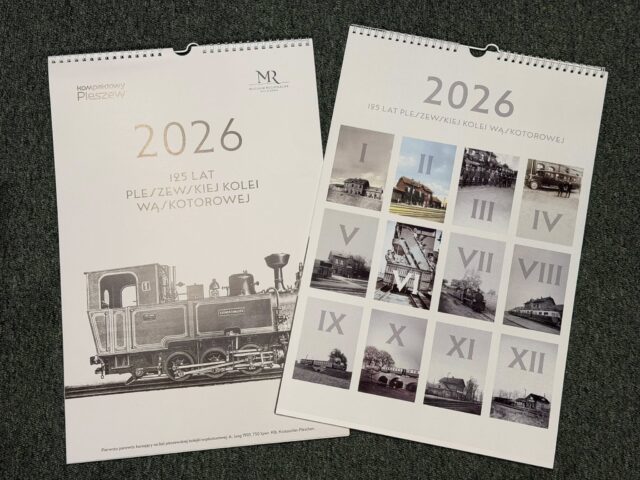 Kalendarze wydawane przez Muzeum Regionalne w Pleszewie z okazji 125-lecia pleszewskiej wąskotorówki.