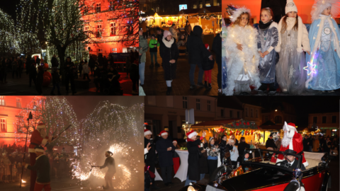 Kompilacja świątecznych wydarzeń podczas wydarzenia Pleszew wita Boże Narodzenie.