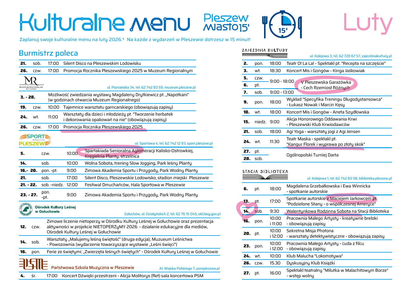 Kulturalne menu na luty 2026 r.