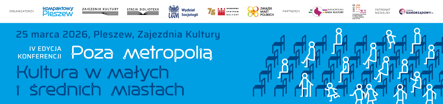 Baner konferencji "Poza metropolią" odbywającej się 25 marca 2026 r. w Pleszewie.
