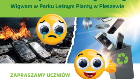 Plakat Rajdu Ekologicznego z okazji Dnia Dziecka odbywającego się 1 czerwca 2026 r. o godzinie 9:00 w wigwamie w Plantach