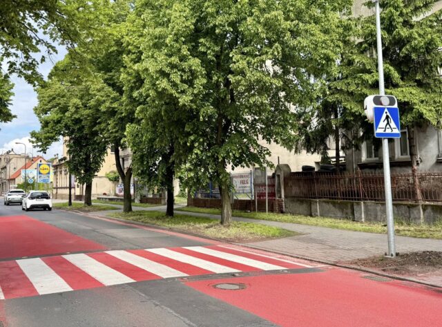 Interaktywne przejście dla pieszych przy ul. Kaliskiej w Pleszewie.
