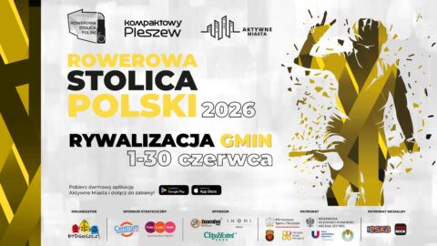 grafika reklamująca ryealizacja o puchar Rowerowej Stolicy Polski trwającej od 1 do 30 czerwca.